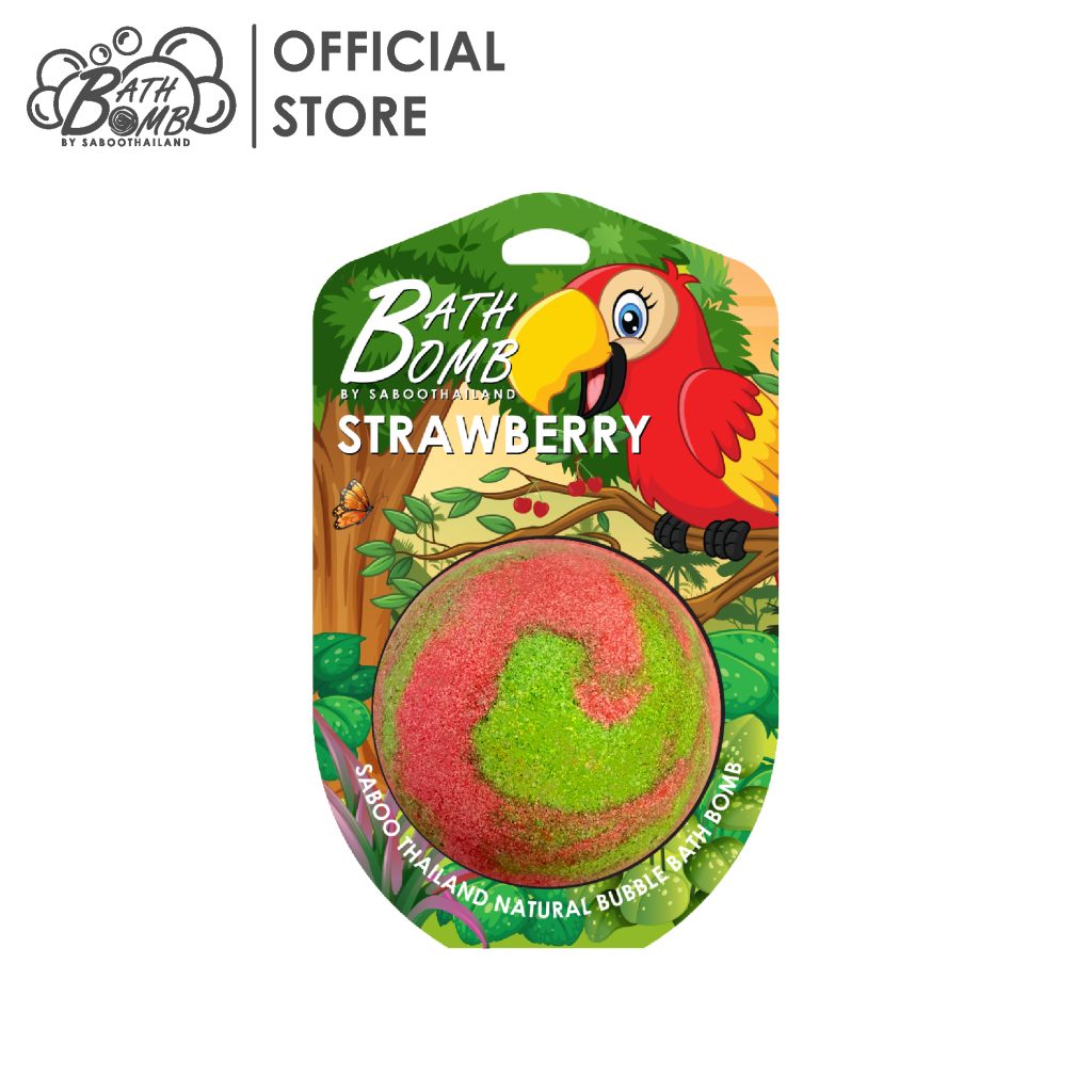 Jungle Bubble Bath Bomb – Strawberry 150g – Bathbomb Thailand
